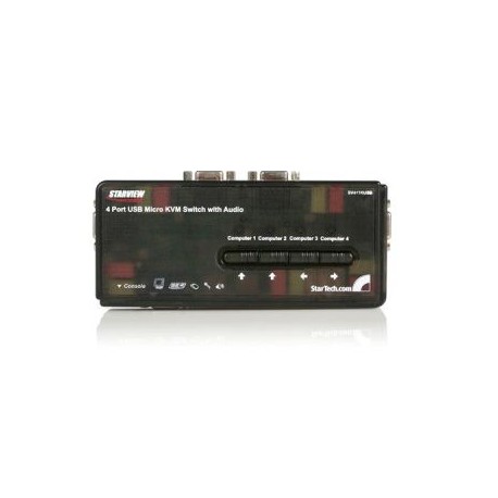 JUEGO SWITCH KVM  4 PTOS VIDEO VGA USB 2.0 AUDIO  STARTECH SV411KUSB
