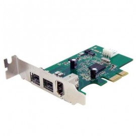 TARJETA PCIE   FIREWIRE PERFIL BAJO 3 PTOS  STARTECH PEX1394B3LP