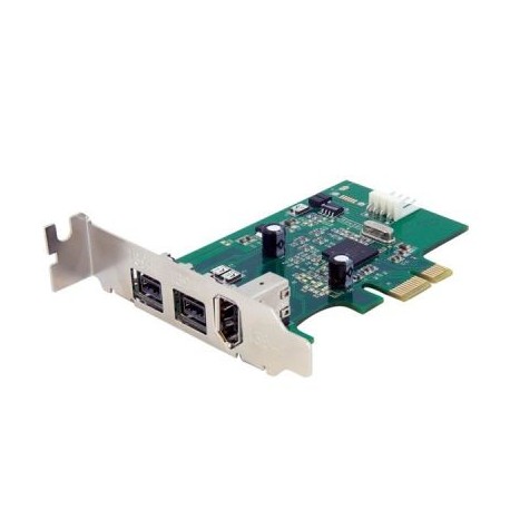 TARJETA PCIE   FIREWIRE PERFIL BAJO 3 PTOS  STARTECH PEX1394B3LP