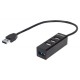 HUB USB 3.0 MANHATTAN TYPE-A 4 PUERTOS 5000 MBIT/S NEGRO 163828
