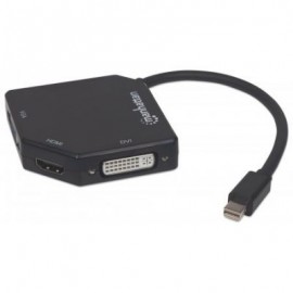 CABLE ADAPTADOR MANHATTAN MINI DISPLAYPORT A HDMI VGA DVI 4K 207713