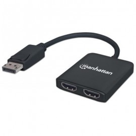 VIDEO SPLITTER MANHATTAN DISPLAYPORT 1DP IN:2HDMI OUT USB/MST 152716
