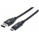 CABLE USB MANHATTAN TIPO C - A MACHO 5 MTS NEGRO V2.0 354943