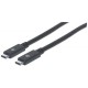 CABLE USB-C MANHATTAN V3.1, C-C 2.0M NEGRO 354905