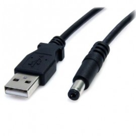 Cable 2m USB A a Conector Coaxial Barrel Tipo m5V STARTECH USB2TYPEM2M