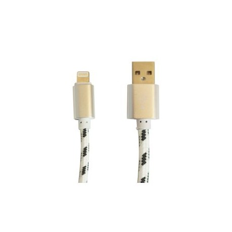 CABLE LIGHTNING OVALTECH OVCAB-L007 2 METRO COLOR BLNACO CARGA/DATOS