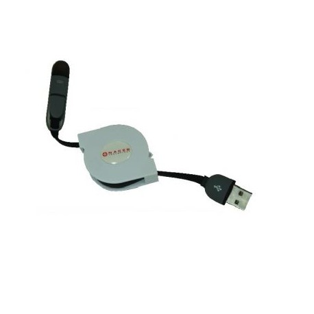CABLE MICRO USB NACEB TECHNOLOGY NA-603B MACHO - HEMBRA COLOR BLANCO