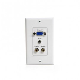 STERTECH PLACA D.PARED VGA C. TOMA MINI-JACK 3.5mm, RCA VGAPLATERCA