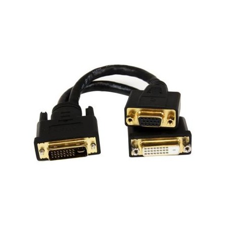 STARTECH CABLE DIVISOR 20cm DVI-I - DVI-I MACHO-HEMBRA DVI92030202L