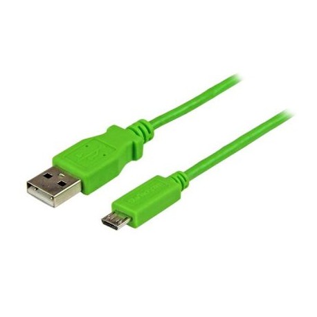 Cable 1m Micro USB B a USB A  Delgado Verde STARTECH USBAUB1MGN