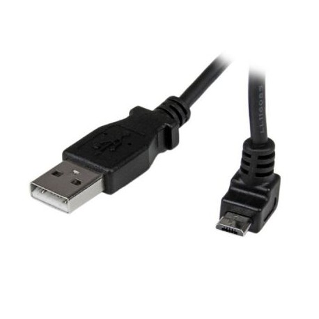 Cable 1m Micro USB B a USB A Acodado Hacia Arriba  STARTECH USBAUB1MU