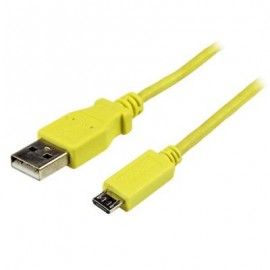 Cable Slim Micro B a USB A 1T Amarillo  STARTECH USBAUB1MYL