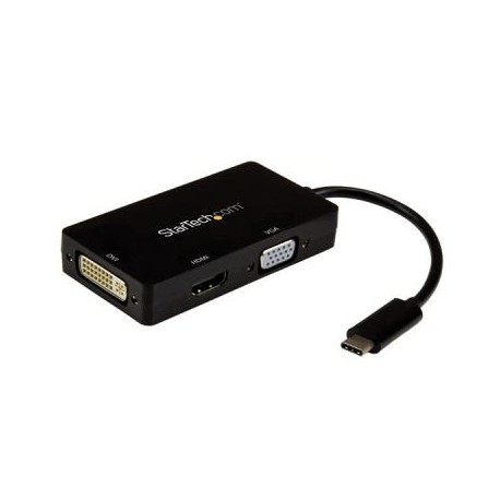 MINI ADAPTADOR MULTIPUERTOS STARTECH USB-C A HDMI DVI VGA