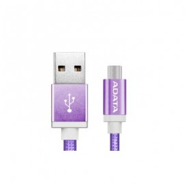 CABLE ADATA MICRO USB DE 100CM Y 2.4A MORADO (AMUCAL-100CMK-CPU)