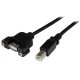 Cable 91cm USB2.0 Panel Macho USB B a Hembra USB  STARTECH USBPNLAFBM3