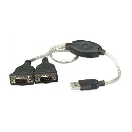 CONVERTIDOR MANHATTAN USB A SERIAL DOBLE MACHO 174947