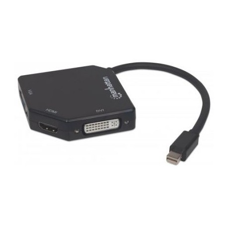 CABLE ADAPTADOR MANHATTAN MINI DISPLAYPORT A HDMI VGA DVI 4K 207713