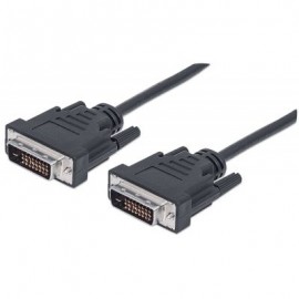 CABLE MANHATTAN 301244 DVI-D 5MTS MACHO NEGRO