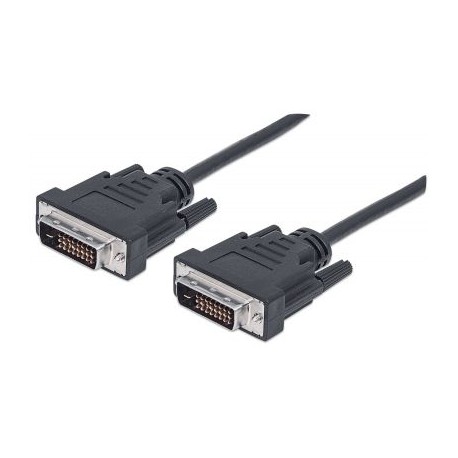 CABLE MANHATTAN 301244 DVI-D 5MTS MACHO NEGRO