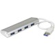 STARTECH HUB PORTATIL USB 3.0 4 PTOS C. CABLE MAC LINUX PC ST43004UA
