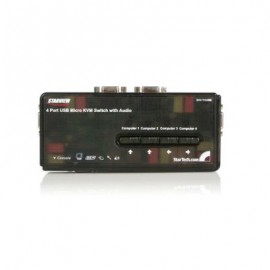 JUEGO SWITCH KVM  4 PTOS VIDEO VGA USB 2.0 AUDIO  STARTECH SV411KUSB