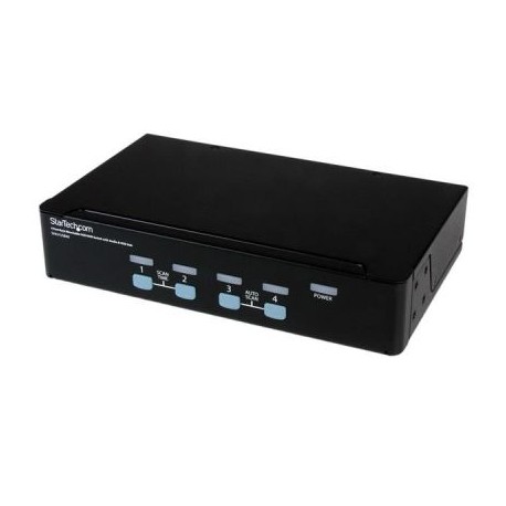 CONMUTADOR KVM 4 PTOS  VGA AUDIO HUB USB PARA RACK STARTECH SV431USBAE