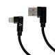CABLE VORAGO CAB-306 USB A LIGHTNING 2.4A 1M 90 GRADOS NEGRO