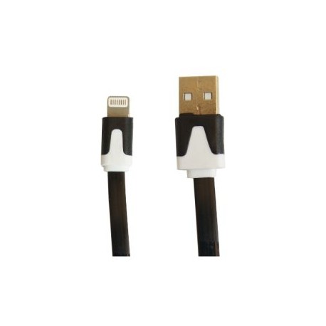 CABLE LIGHTNING OVALTECH OVCAB-L004 2 METRO COLOR NEGRO CARGA/DATOS