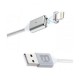 CABLE LIGHTNING BLACKPCS PLATA 1M CASLTM-2