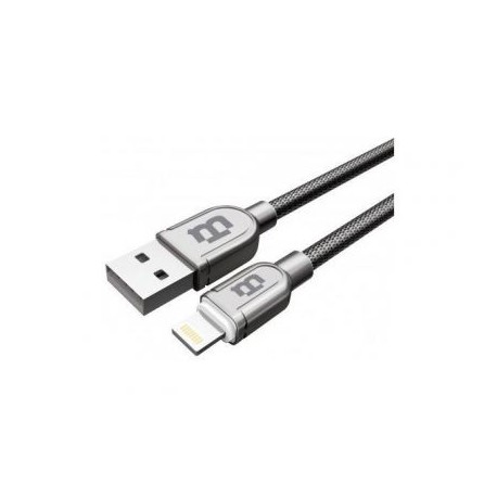 CABLE BLACKPCS COLOR PLATA LIGHTNING 1M CASLTE-3