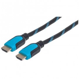 CABLE MANHATTAN HDMI MACHO A HDMI MACHO 3M NEGRO/AZUL 354813