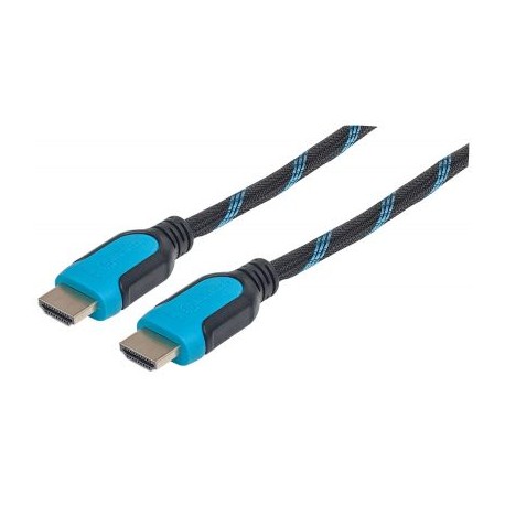 CABLE MANHATTAN HDMI MACHO A HDMI MACHO 3M NEGRO/AZUL 354813