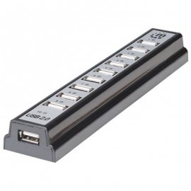 HUB USB MANHATTAN 10 PUERTOS C/FUENTE 161572