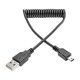 CABLE EN ESPIRAL TRIPP LITE USB A MINI-USB B 1.8M NEGRO U030-006-COIL