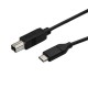 CABLE STARTECH USB-C A USB-B PARA IMPRESORA 3M NEGRO USB2CB3M