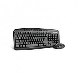 KIT TECLADO Y MOUSE VORAGO KM-303 INALAMBRICO MULTIMEDIA NEGRO