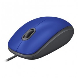 MOUSE LOGITECH M110 SILENT AZUL ALAMBRICO 1000DPI USB 3 BOTONES