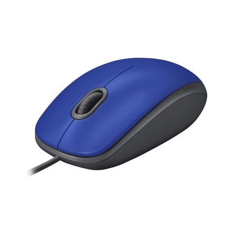 MOUSE LOGITECH M110 SILENT AZUL ALAMBRICO 1000DPI USB 3 BOTONES