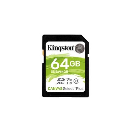 MEMORIA SD KINGSTON SDXC CANVAS SELECT 100R CL10 UHS-I V10 (SDS2/64GB)