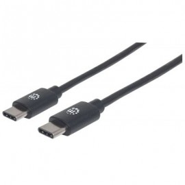 CABLE USB MANHATTAN TIPO C MACHO-MACHO 50CM NEGRO V2.0 354868