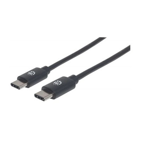 CABLE USB MANHATTAN TIPO C MACHO-MACHO 50CM NEGRO V2.0 354868