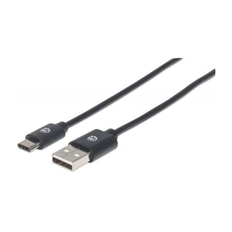 CABLE USB MANHATTAN TIPO C MACHO - USB A MACHO 2.0M 354929