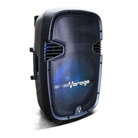 BOCINA KARAOKE VORAGO KSP-500 15" RECARGABLE BT/USB/AUX/SD 2MIC TRIPIE