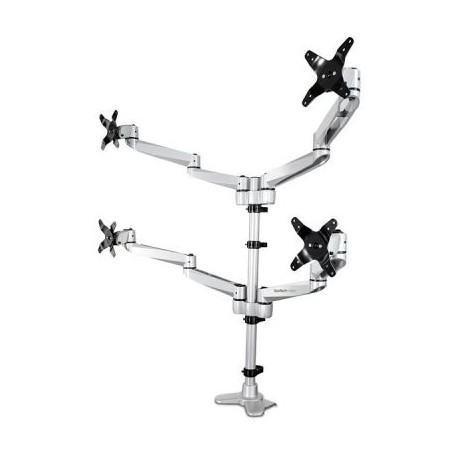 BRAZO PARA MONITOR STARTECH 4 MONITORES BLANCO ARMQUADPS