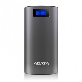 CARGADOR PORTATIL DIGITAL ADATA P20000D, 20,000mAh GRIS