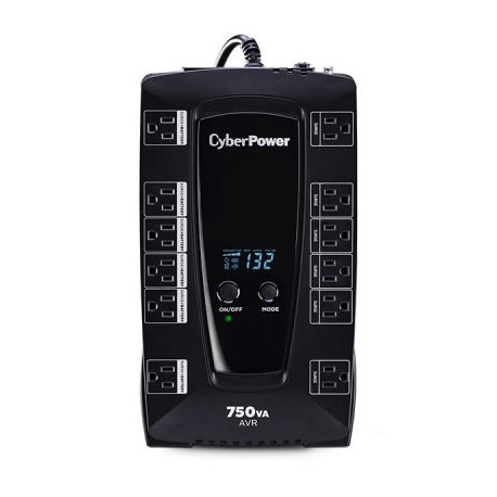 NOBREAK CYBERPOWER AVRG750LCD 750VA/450W LCD 120V 12 CONTACTOS