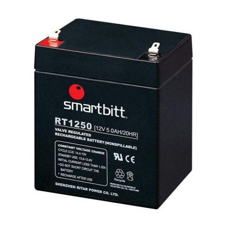 BATERIA DE REEMPLAZO SMARTBITT SBBA12-5 NEGRO 12 V 5 AÑOS PLOMO-ACIDO