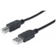CABLE USB MANHATTAN V2.0 A-B 3.0M, NEGRO 333382