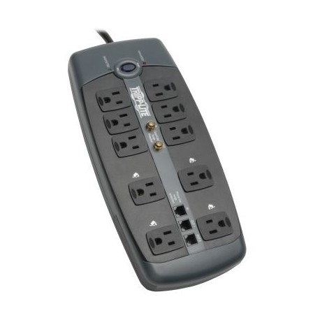 TRIPP LITE SUPRESOR DE PICOS 10 CONT 3345J TEL-MODEM-COAX TLP1008TELTV