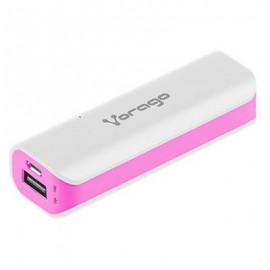 POWER BANK VORAGO AU-107 2600 mAh BLANCO/ ROSA